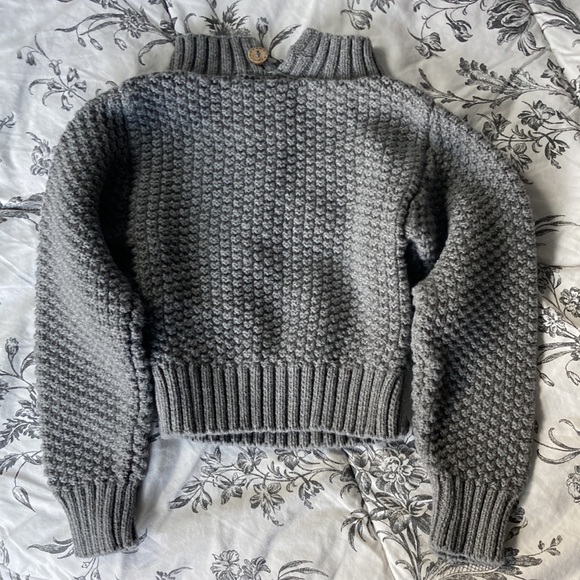 MEBIE BABY knitted gray matching set for toddlers - Picture 3 of 5